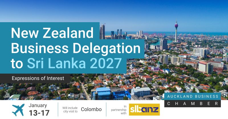 New Zealand Business Delegation to Sri Lanka 2027 event poster